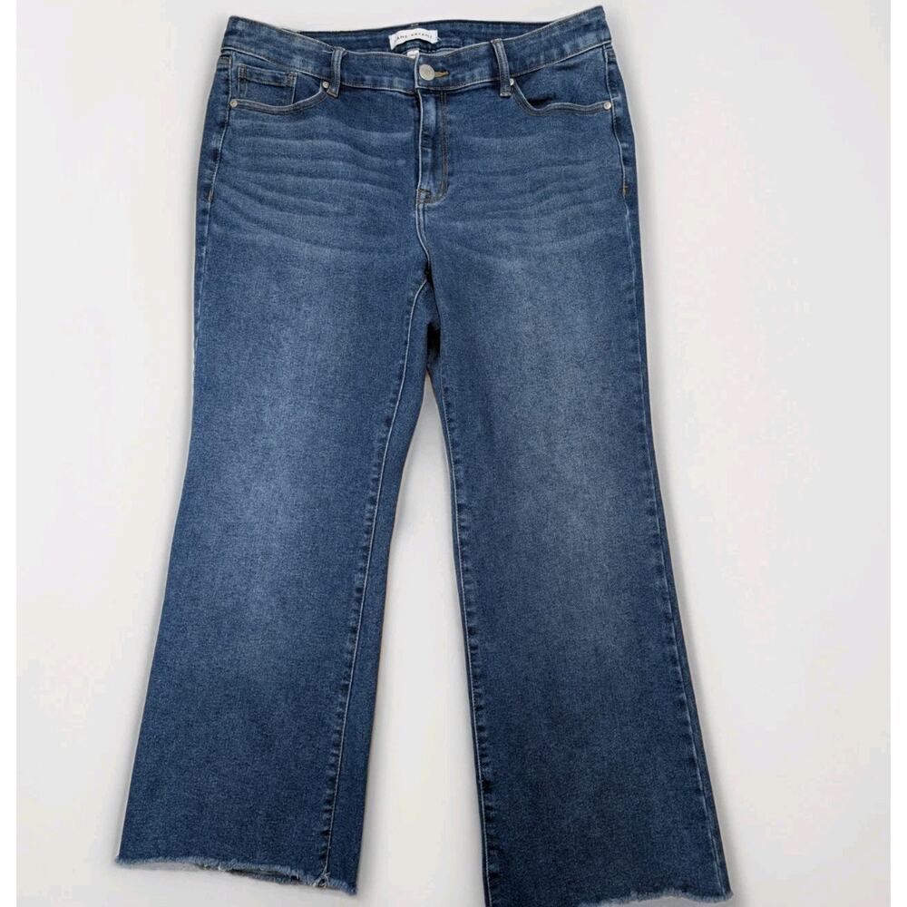 Lane Bryant Flex Magic Mid Rise Cropped Jeans Raw Hem 16 Curvy Chic Normcore